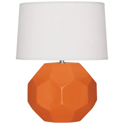 Robert Abbey Franklin Pumpkin Glazed Ceramic Accent Table Lamp