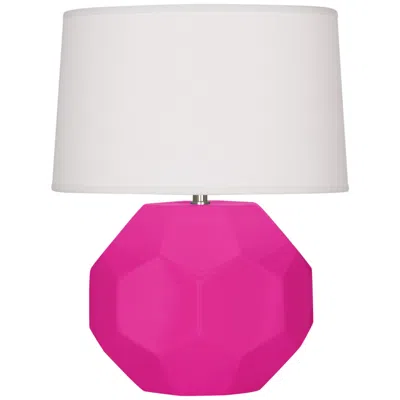 Robert Abbey , Franklin, Razzle Rose Glazed Ceramic, Table Lamp