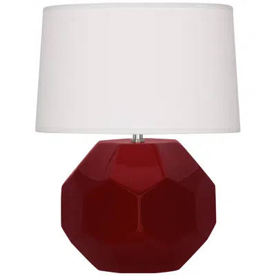 Robert Abbey , Franklin, Sangria Glazed Ceramic, Table Lamp