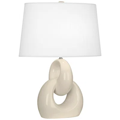 Robert Abbey Fusion 27" Modern Bone Ceramic Table Lamp In White