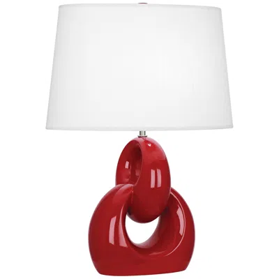 Robert Abbey Fusion 27" Modern Ruby Red Ceramic Table Lamp