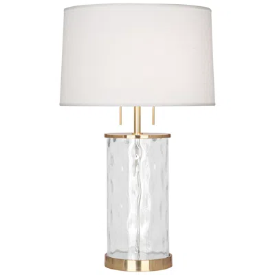Robert Abbey Gloria 28 1/4" Brass And Wavy Glass Accent Table Lamp