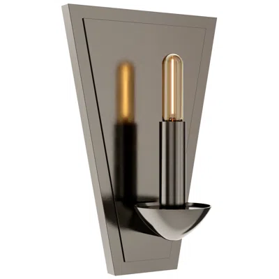 Robert Abbey Goldie 10.25" High Blackened Polished Nickel Wall Sconce