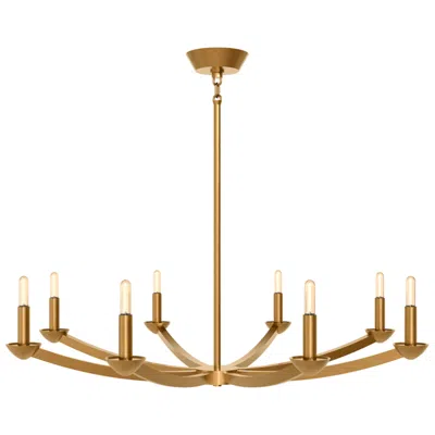 Robert Abbey Goldie 38" Wide 8-light Lacquered Burnished Brass Chandelier