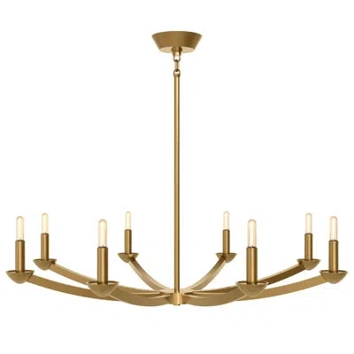 Robert Abbey Goldie Chandelier - 8-light - Lacquered Burnished Brass