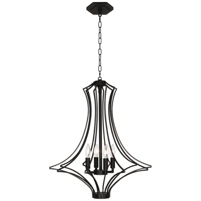Robert Abbey Grace Chandelier 24" 4 Light Bronze Finish