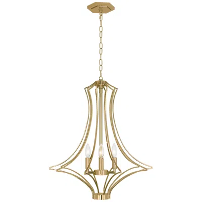 Robert Abbey Grace Chandelier 24" 4 Light In Modern Brass Finish