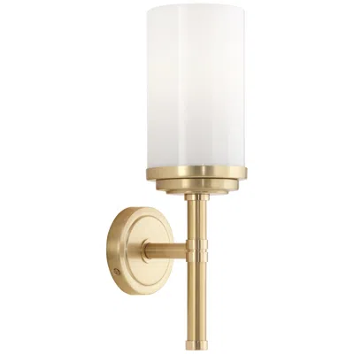 Robert Abbey Halo 13" Sconce Brass Finish With Cased White Glass Shade