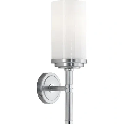 Robert Abbey Halo 1-light Armed Sconce In Brushed Chrome,polished Chrome