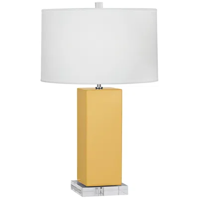 Robert Abbey Harvey 33" Sunset Yellow Ceramic Table Lamp