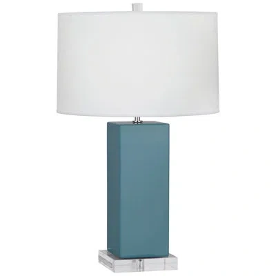 Robert Abbey Harvey 33" Table Lamp In Steel Blue