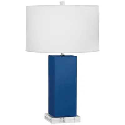 Robert Abbey , Harvey, Cobalt Glazed Ceramic, Table Lamp