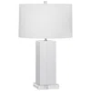 Robert Abbey Harvey Lily Glazed Ceramic Table Lamp In White