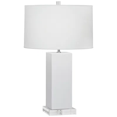 Robert Abbey Harvey Lily Glazed Ceramic Table Lamp In White