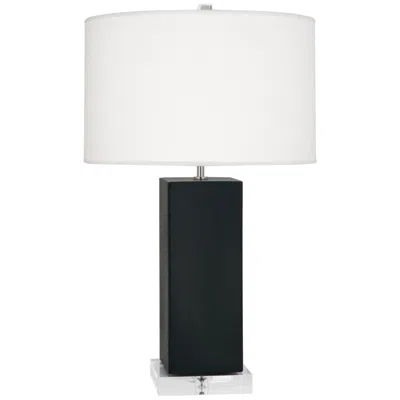 Robert Abbey , Harvey, Matte Obsidian Glazed Ceramic, Table Lamp