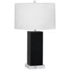Robert Abbey , Harvey, Obsidian Glazed Ceramic, Table Lamp