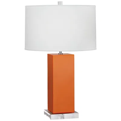 Robert Abbey Harvey Pumpkin Glazed Ceramic Table Lamp