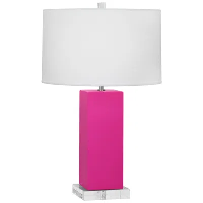 Robert Abbey , Harvey, Razzle Rose Glazed Ceramic, Table Lamp