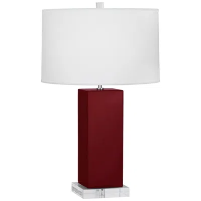 Robert Abbey , Harvey, Sangria Glazed Ceramic, Table Lamp