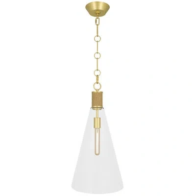 Robert Abbey Hatteras 1 - Light Cone Pendant In Modern Brass