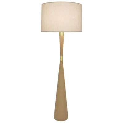 Robert Abbey Hatteras 61" Heather And Brass Natural Rope Floor Lamp