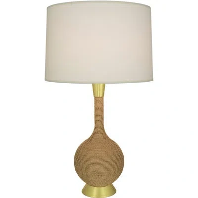 Robert Abbey Hatteras Table Lamp In Brown,brass,white