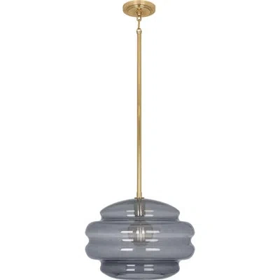 Robert Abbey Horizon 1 - Light Single Geometric Pendant In Smoke Gray