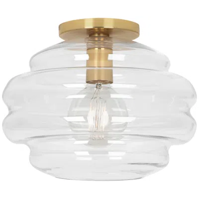 Robert Abbey Horizon 11 3/4" Wide Modern Brass And Clear Ceiling Light