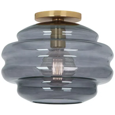 Robert Abbey Horizon 11 3/4" Wide Modern Brass And Smoke Ceiling Light