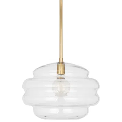 Robert Abbey Horizon 15 1/4" Wide Modern Brass And Clear Pendant Light