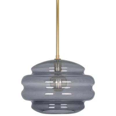 Robert Abbey Horizon 15 1/4" Wide Modern Brass And Grey Pendant Light