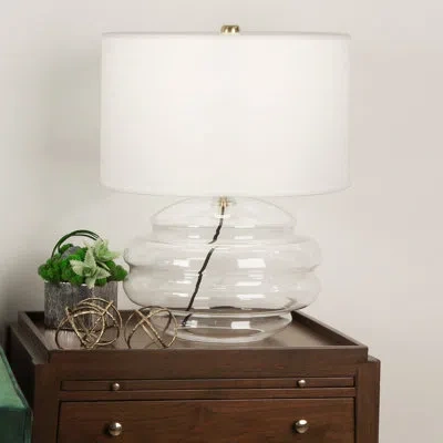 Robert Abbey Horizon 24.75" Clear/smoke Gray Table Lamp