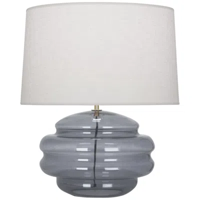 Robert Abbey Horizon Smoke Gray Glass Table Lamp