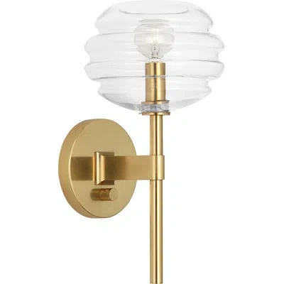 Robert Abbey Horizon Wall Sconce In Modern Brass,clear