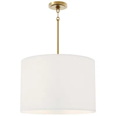 Robert Abbey Jack 21" Wide 4-light Modern Brass Pendant With Shannon Oyster Fabric Shade