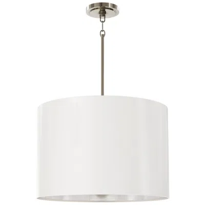 Robert Abbey Jack 21"w 4-light Nickel Pendant W/ Daisy & Silver Interior Shade