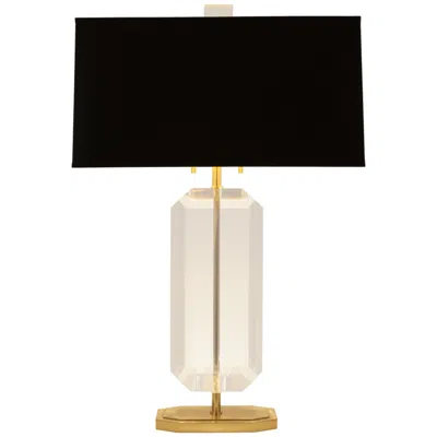 Robert Abbey Jacqueline Brass Crystal Table Lamp With Black Shade