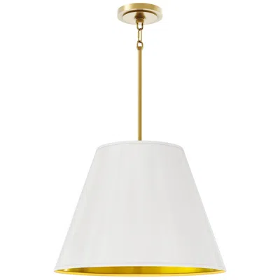 Robert Abbey Janet 20"w 4-light Brass Pendant W/ Daisy & Matte Gold Interior Shade
