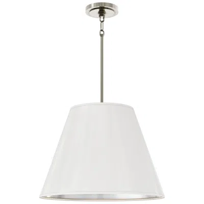 Robert Abbey Janet 20"w 4-light Nickel Pendant W/ Daisy & Matte Silver Interior Shade
