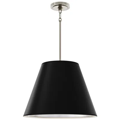 Robert Abbey Janet 20"w 4-light Nickel Pendant W/ Obsidian & Matte Silver Interior Shade