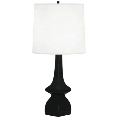 Robert Abbey , Jasmine, Obsidian Glazed Ceramic, Table Lamp
