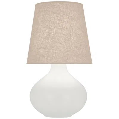 Robert Abbey June 30 3/4" Buff And Matte Lily White Ceramic Table Lamp