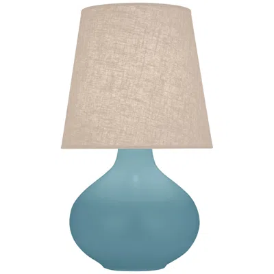 Robert Abbey June 30 3/4" Ceramic Beige And Steel Blue Table Lamp