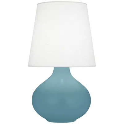 Robert Abbey June 30 3/4" High Matte Steel Blue Ceramic Table Lamp