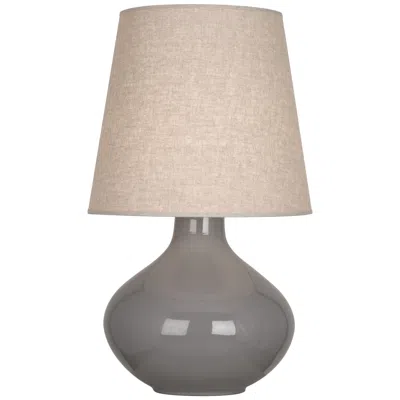 Robert Abbey June 30 3/4" High Smokey Taupe Gray Ceramic Table Lamp