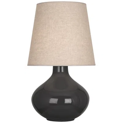 Robert Abbey June 30 3/4" Modern Ash Black Ceramic Table Lamp