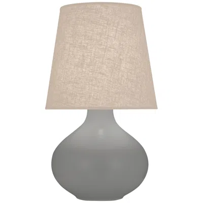 Robert Abbey June 30 3/4" Modern Matte Smoky Taupe Gray Table Lamp