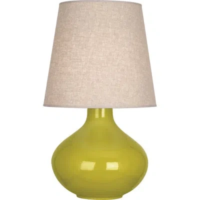 Robert Abbey June 30.75" Table Lamp In Citron,buff Linen