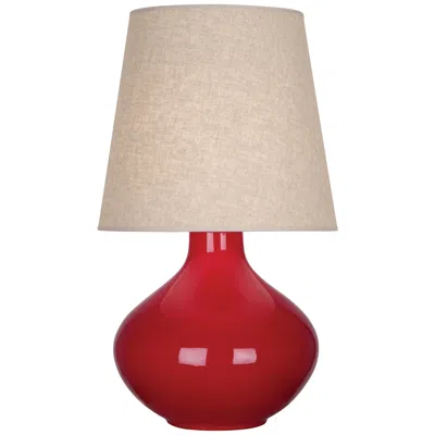 Robert Abbey June 31" High Ceramic Ruby Red Table Lamp