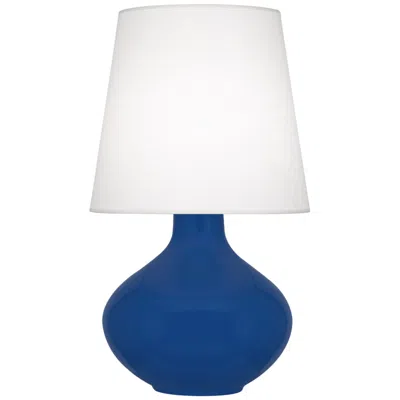Robert Abbey , June, Cobalt Glazed Ceramic, Table Lamp